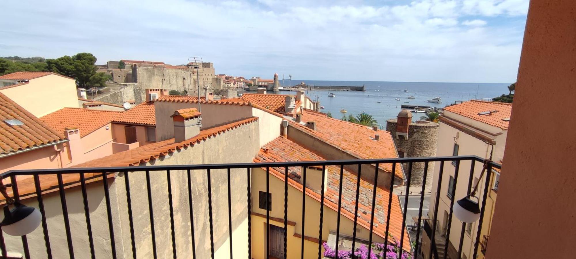 Le Mirador Duplex Avec Vue Mer, Clim Et Garage Apartment Collioure Exterior photo